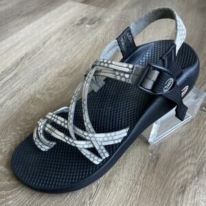 Chaco ZX/2 Dual Adjustable Straps Classic Sandal Women Sz 11 White Grey